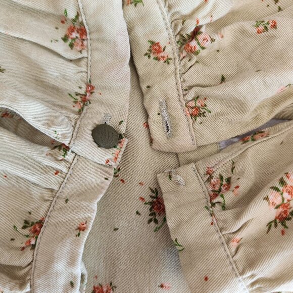 Simple Retro Floral Scalloped Collar Blouse | Women’s L - Picture 10 of 10